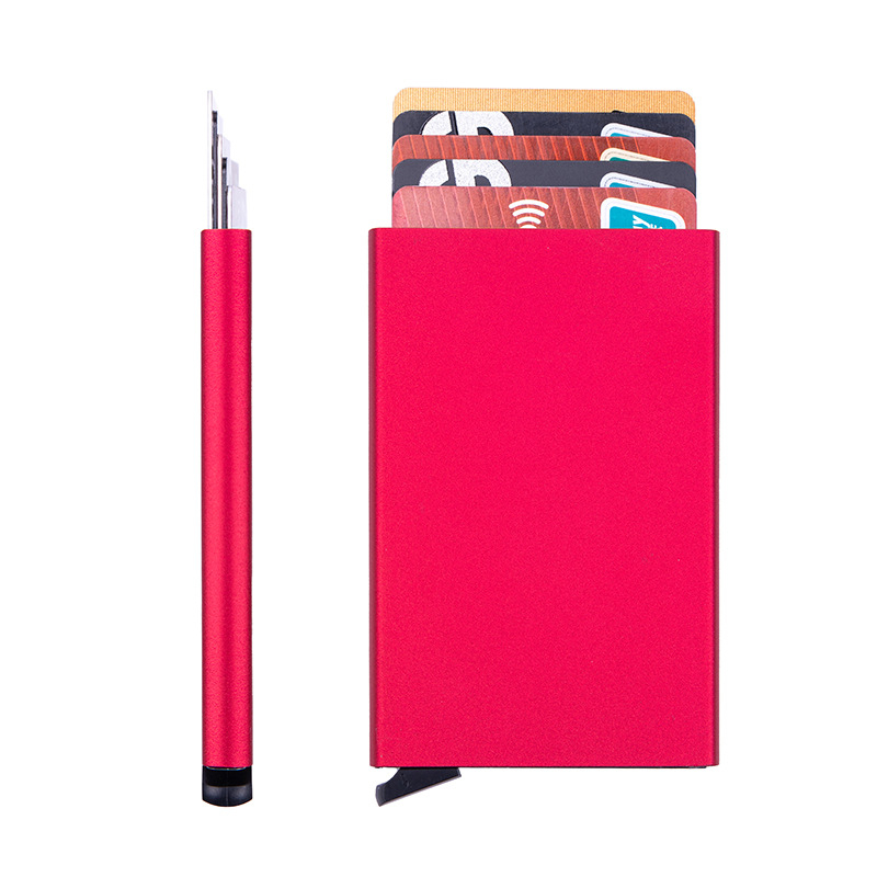 Pop Up Blocking Slim Aluminum Card Holder